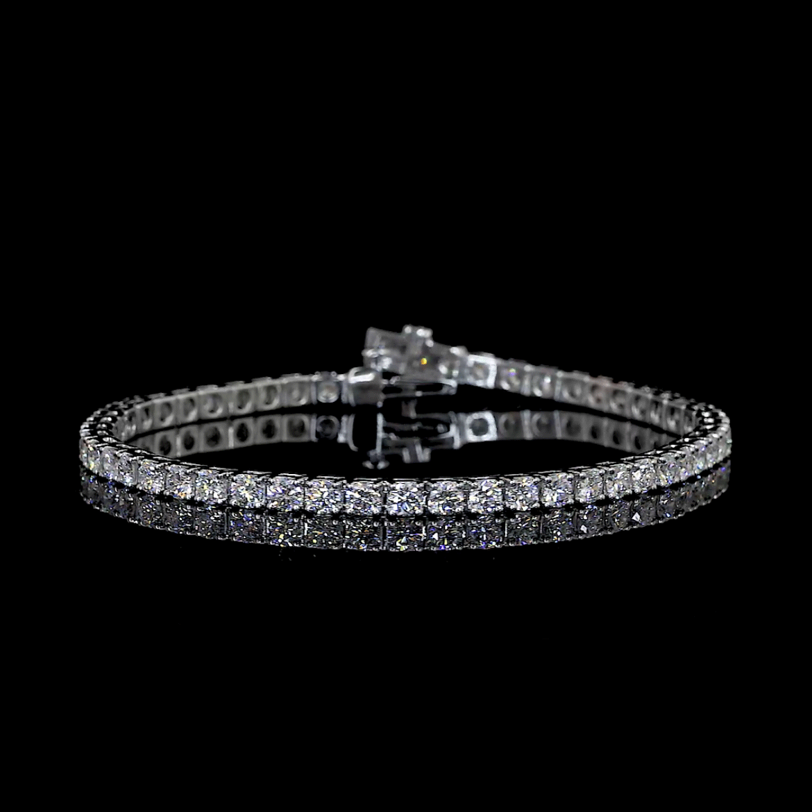 Round Lab Diamond Tennis Bracelet - 14K White Gold (3.31ctw)