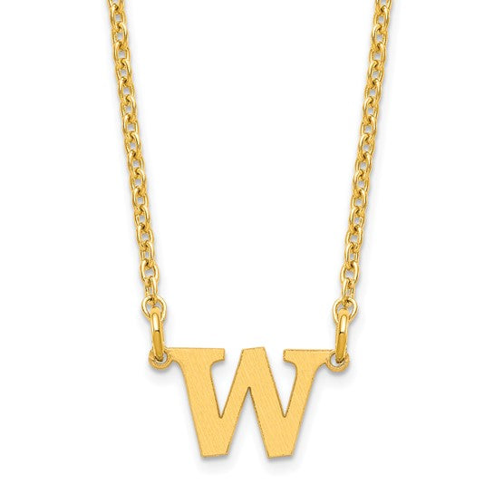 Personalized Initial Letter Station Necklace - Polished