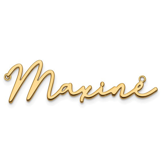 Personalized Name Plate Necklace Bathinda Font - Polished