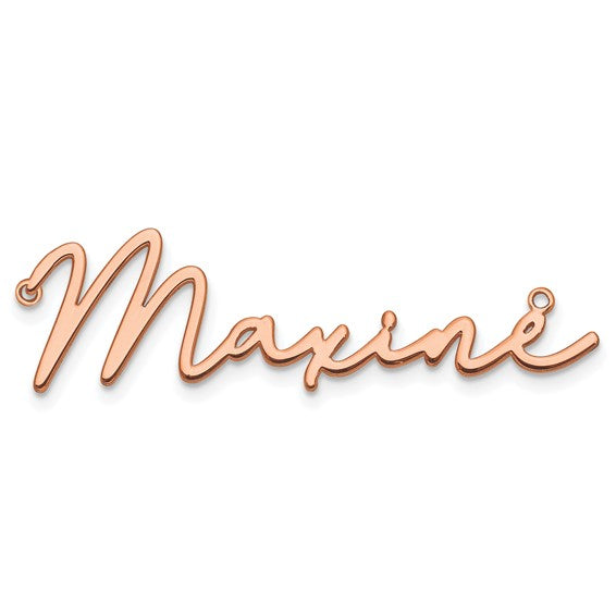 Personalized Name Plate Necklace Bathinda Font - Polished