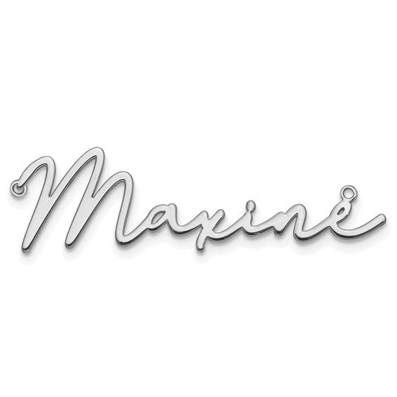 Personalized Name Plate Necklace Bathinda Font - Polished