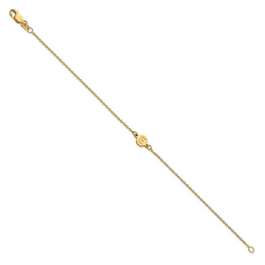 Personalized Bubble Letter Bracelet - Polished