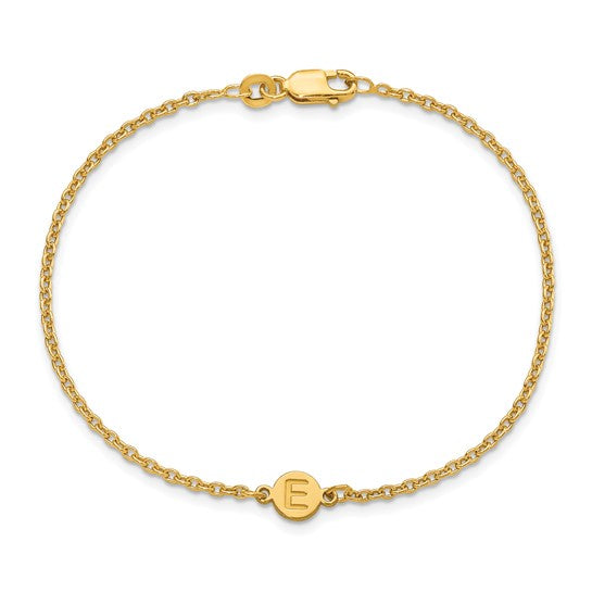 Personalized Bubble Letter Bracelet - Polished
