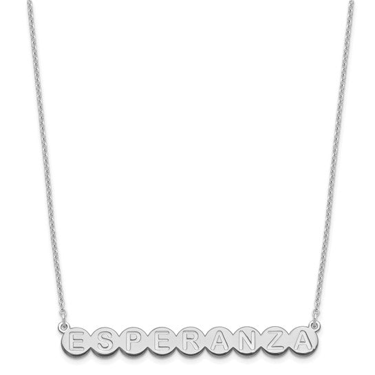 Personalized Bubble Letter Necklace - Polished