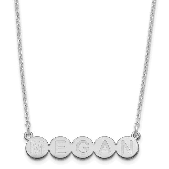 Personalized Bubble Letter Necklace - Polished