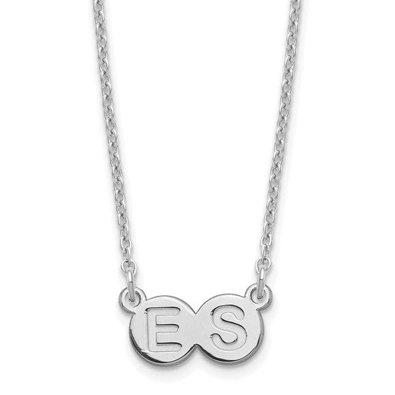 Personalized Bubble Letter Necklace - Polished