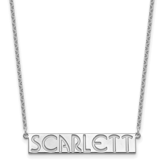 Personalized Cut Out Name Plate Necklace - Polished