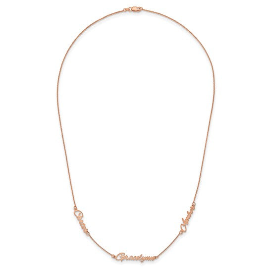 Personalized Name Station Necklace - Polished