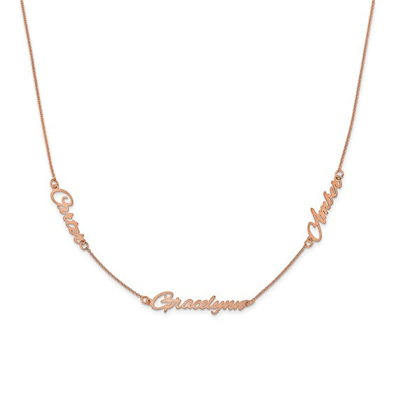 Personalized Name Station Necklace - Polished