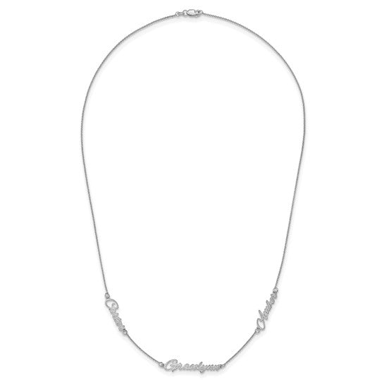 Personalized Name Station Necklace - Polished