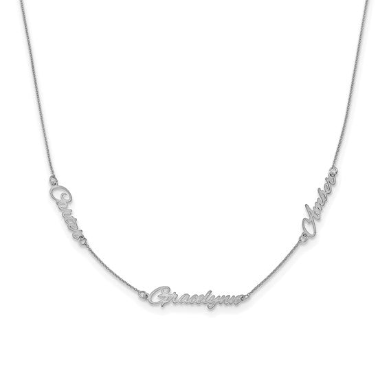 Personalized Name Station Necklace - Polished
