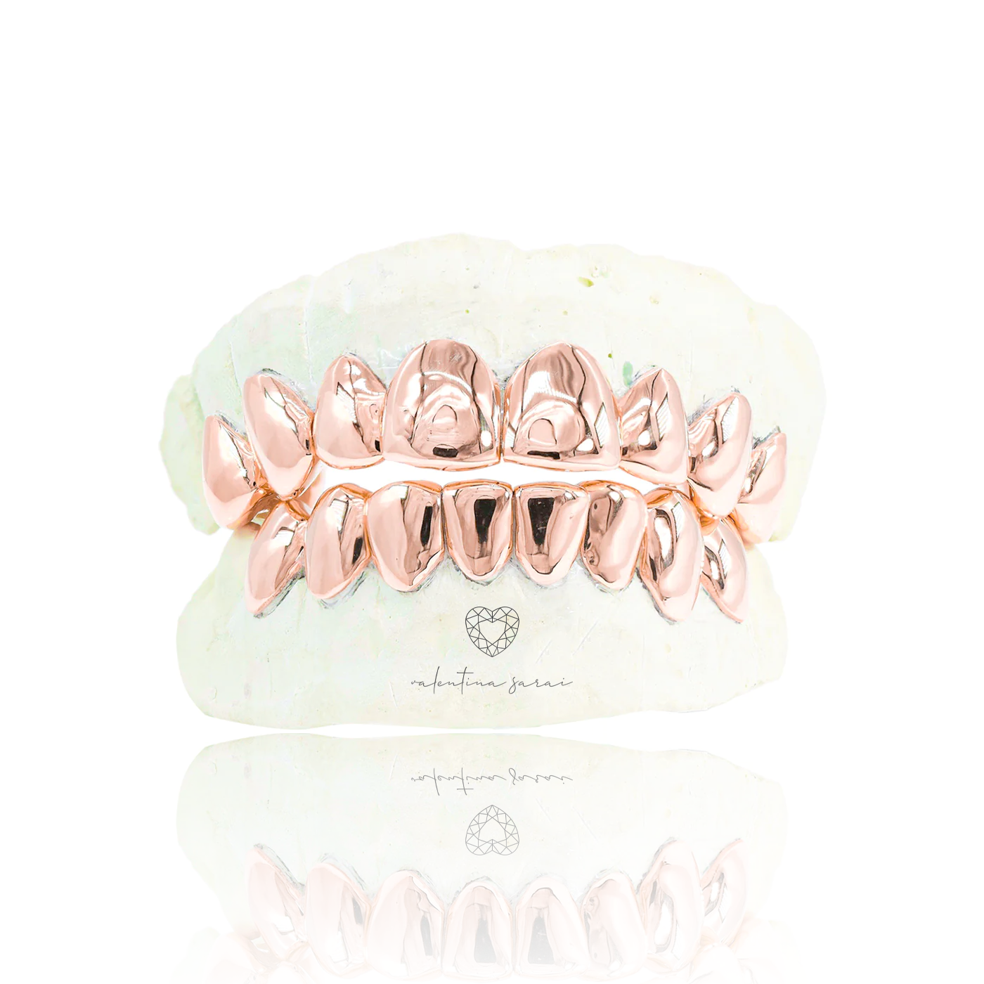 Grillz de oro macizo personalizado - Dientes dorados extraíbles superiores o inferiores