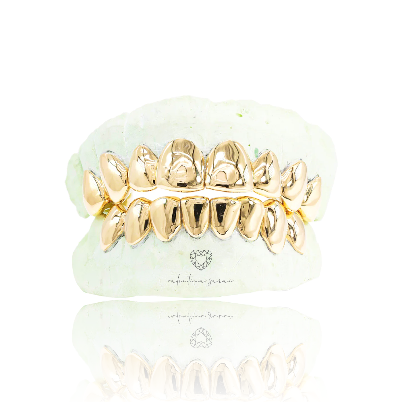 Grillz de oro macizo personalizado - Dientes dorados extraíbles superiores o inferiores