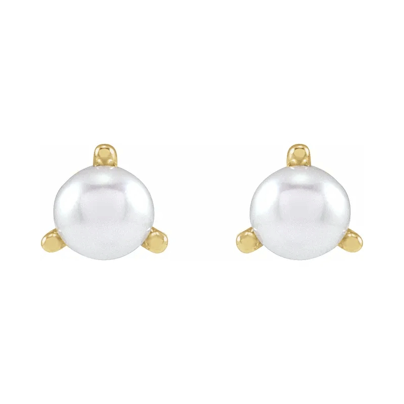 Petite Cultured White Seed Pearl Earrings