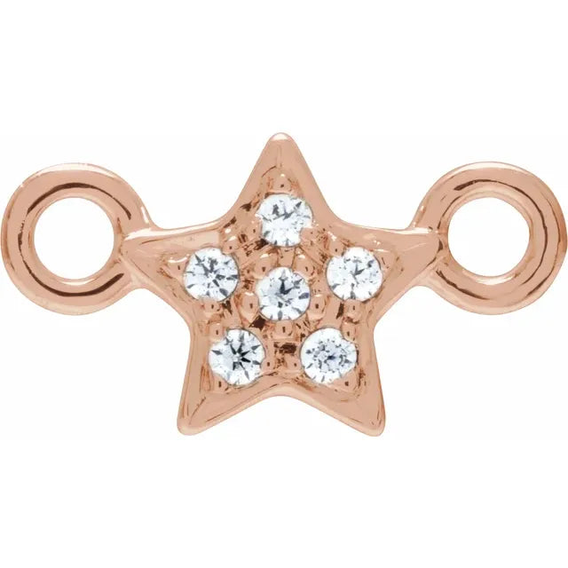 Star Pavé Natural Diamond Link - Permanent Jewelry