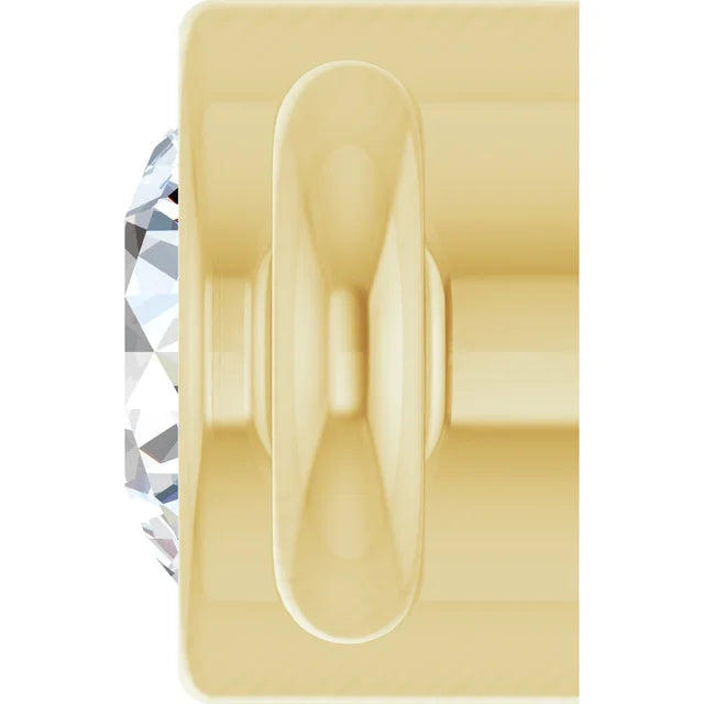 Round Bezel Set Lab Diamond Link - Permanent Jewelry