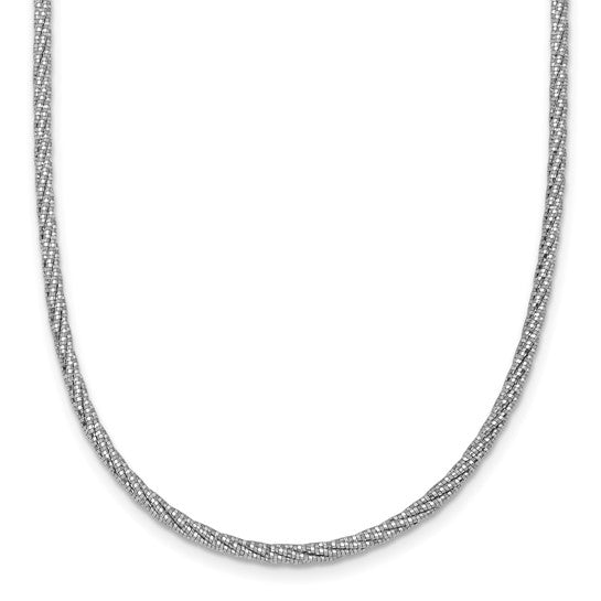 Diamond-Cut Twisted Wire Necklace
