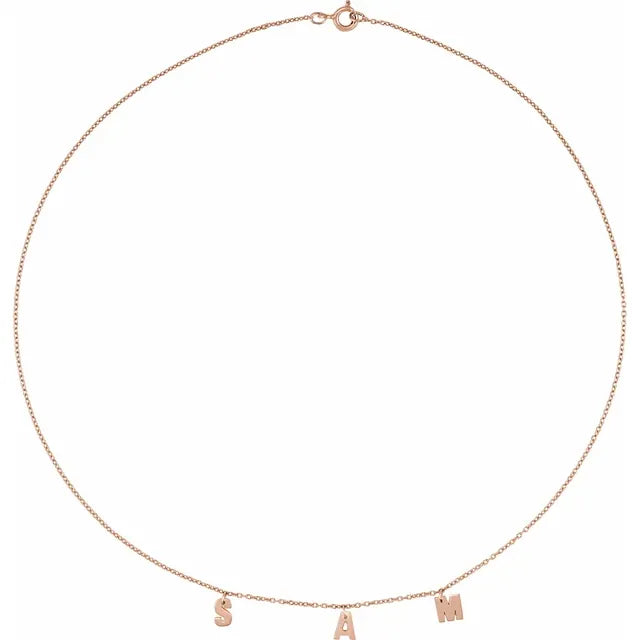 Personalized Initial Necklace 1-3 Letters