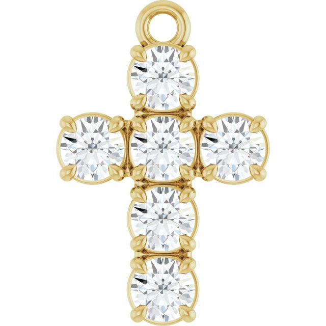 Diamond Cross Dangle - Permanent Jewelry