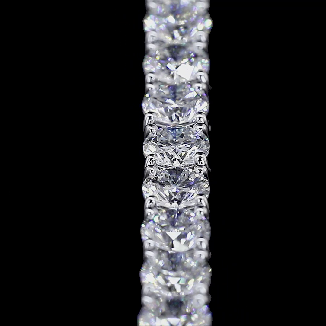 Round Brilliant Lab Grown Diamond Tennis Bracelet - 14K White Gold (9.88ctw)