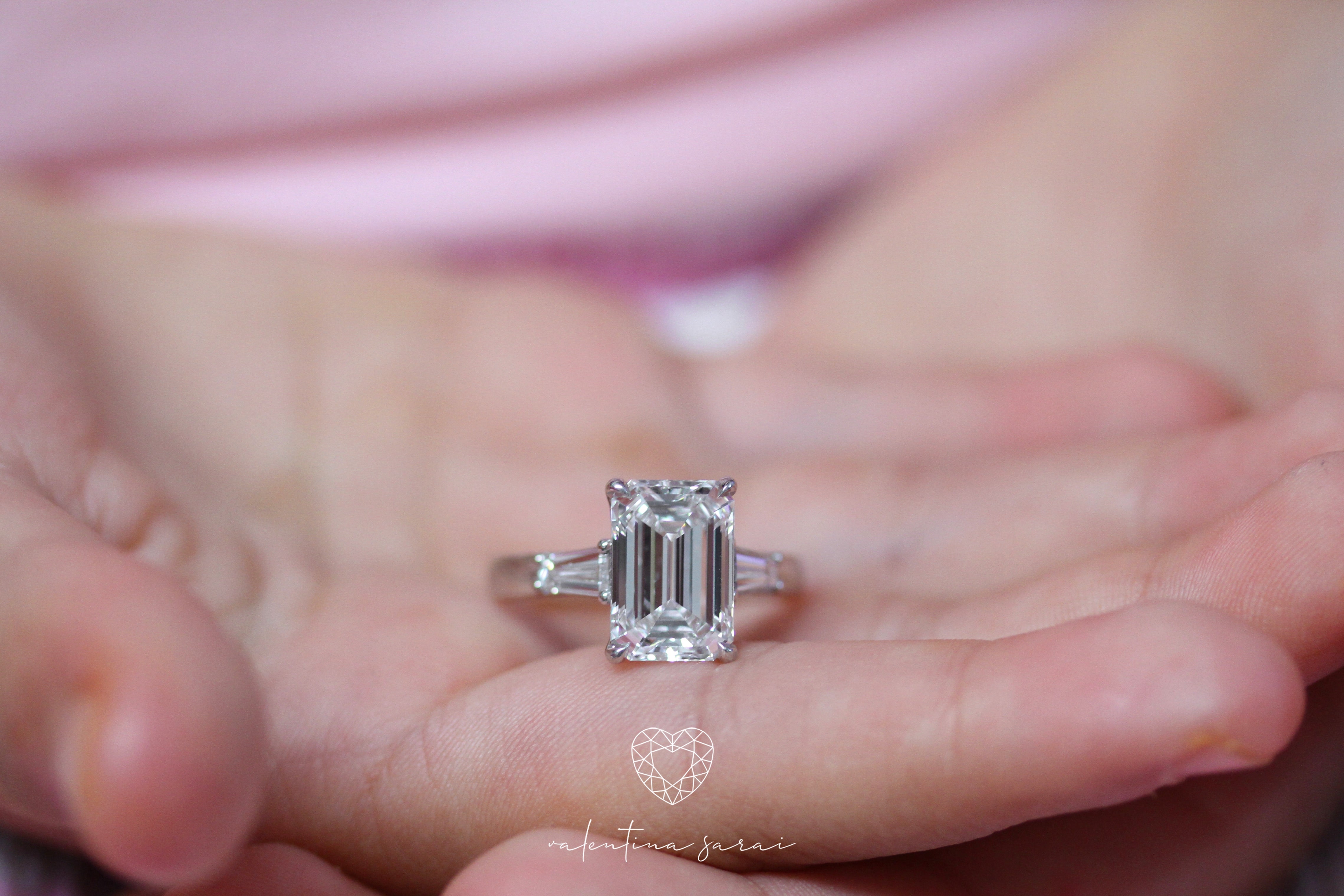 Custom Design Deposit - Emerald & Baguette GIA Certified Lab-Grown Diamond Engagement Ring